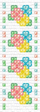 Flowers Border free cross-stitch pattern