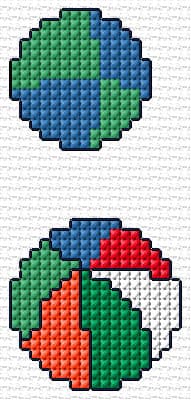 Balls free cross-stitch pattern