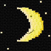 Moon free cross-stitch pattern