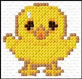 Chick free cross-stitch pattern