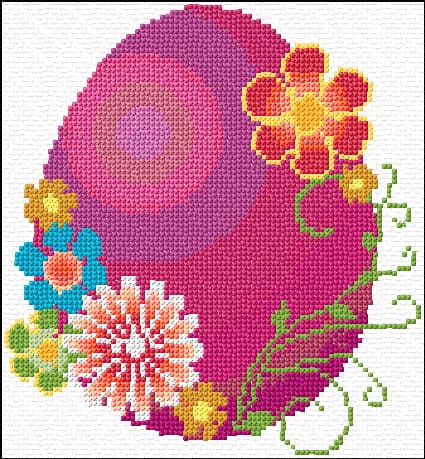 Easter free cross-stitch pattern