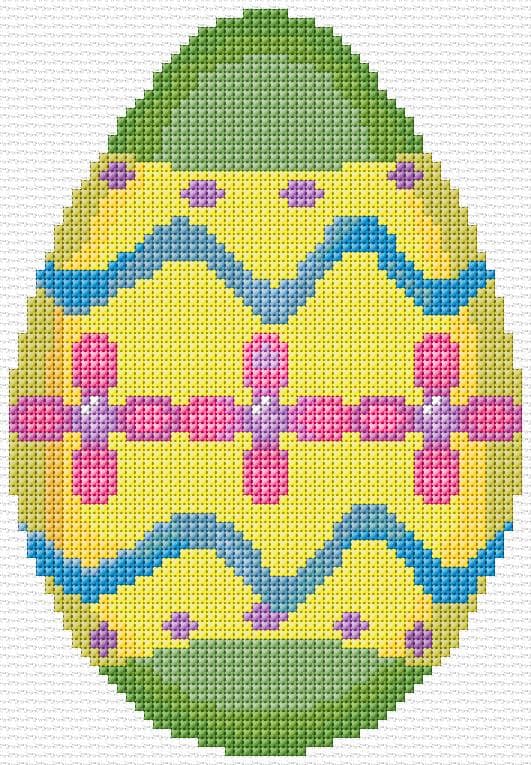 Happy Easter free cross-stitch pattern