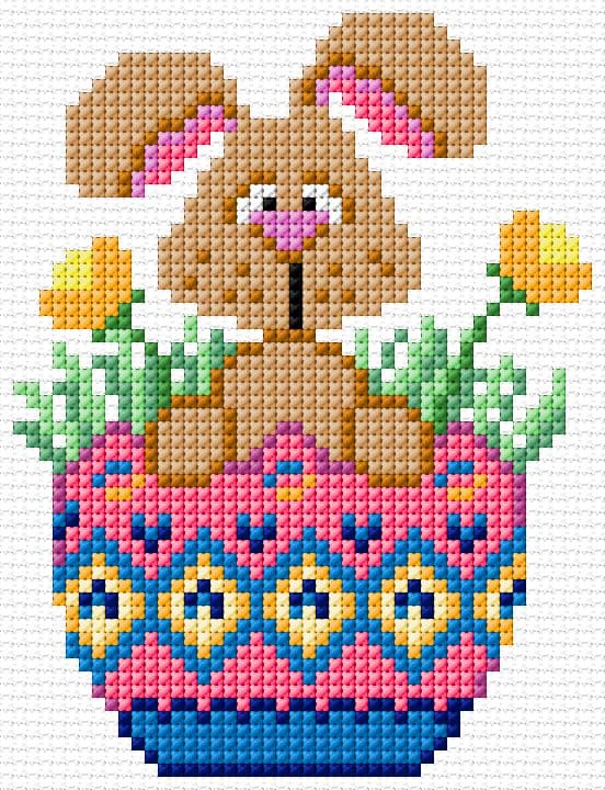 Easter Card free cross-stitch pattern