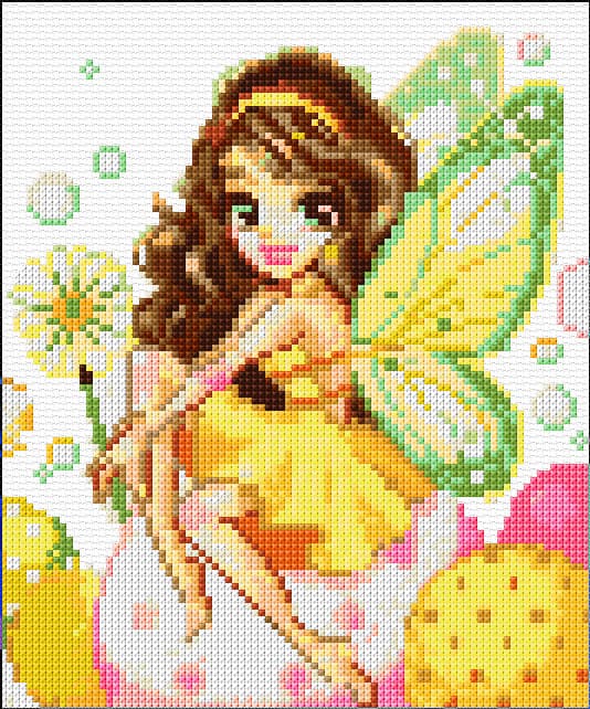 Easter Fairy free cross-stitch pattern