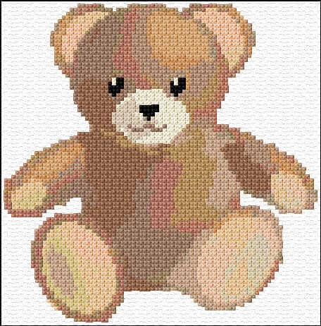 Teddy-Bear free cross-stitch pattern