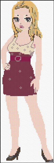 Girl free cross-stitch pattern