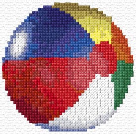 Beach Ball free cross-stitch pattern
