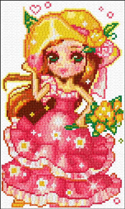 Girl free cross-stitch pattern