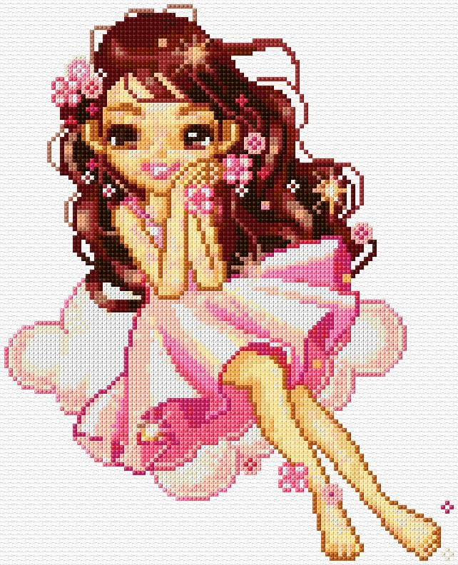 Girl free cross-stitch pattern