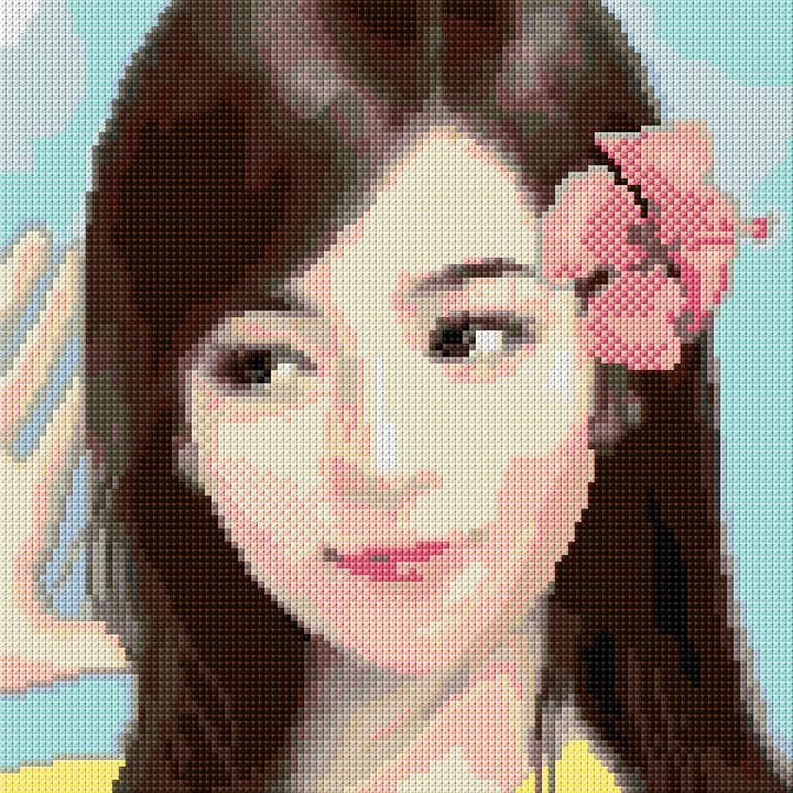 Chineese Girl free cross-stitch pattern