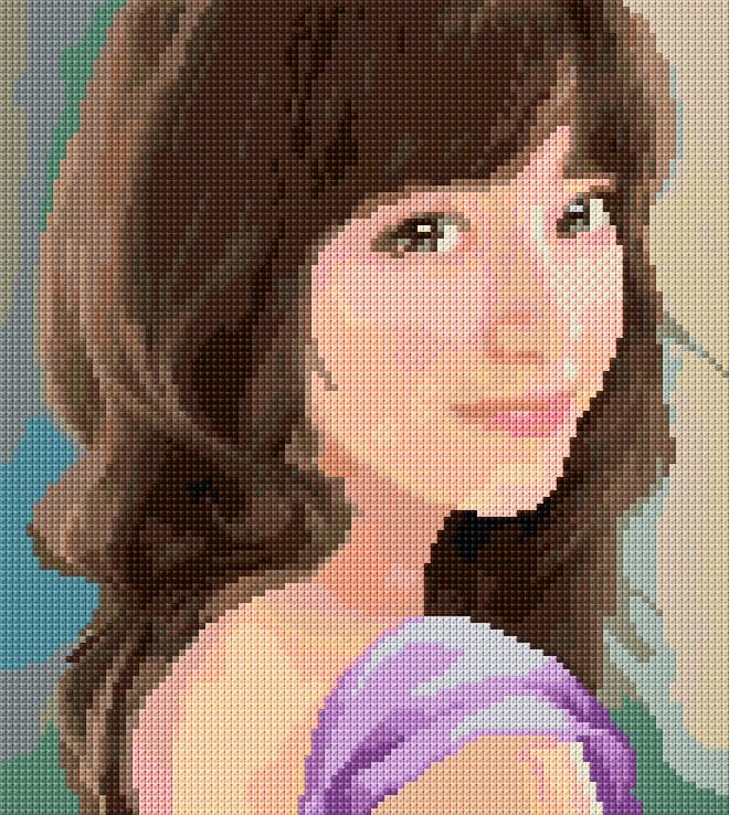 Girl free cross-stitch pattern
