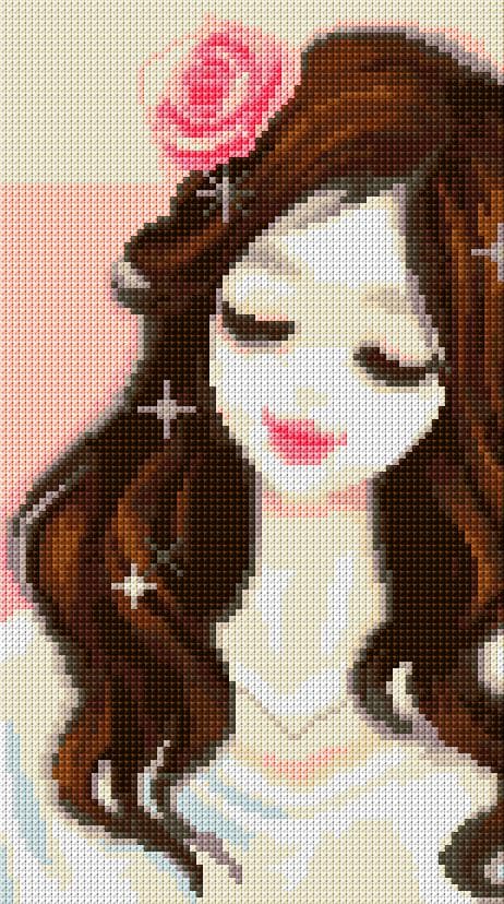 Girl free cross-stitch pattern