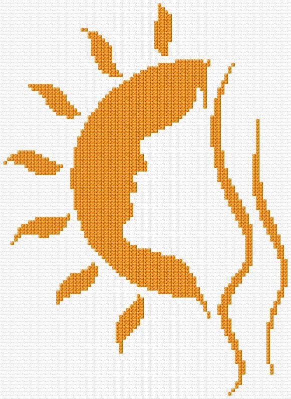 Morning free cross-stitch pattern