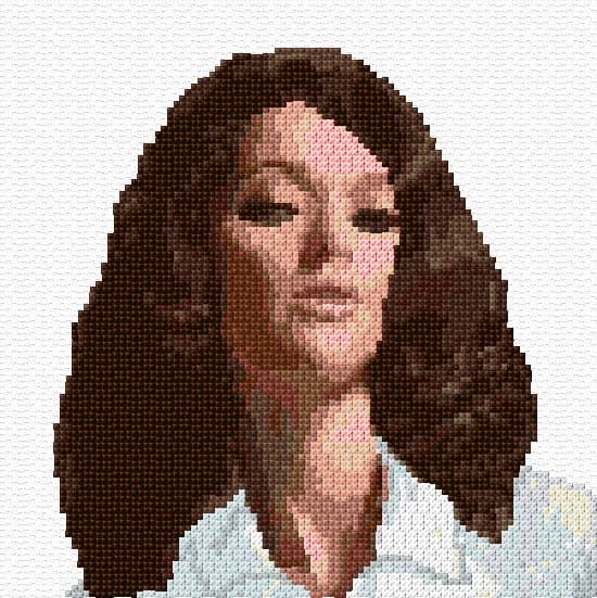 Lady free cross-stitch pattern