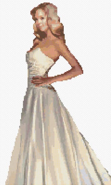 Bride free cross-stitch pattern