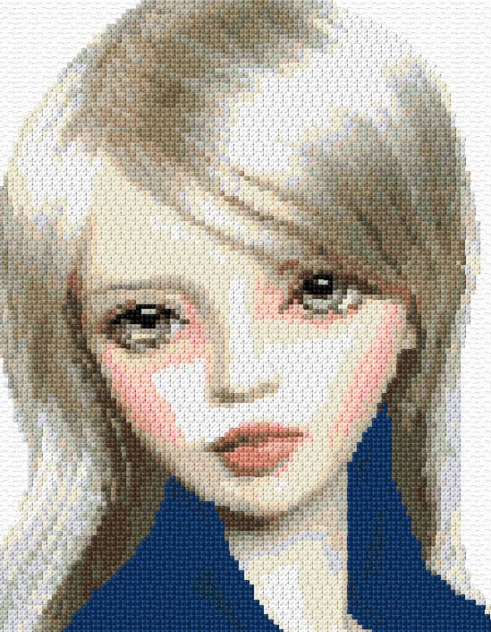 Young Girl free cross-stitch pattern
