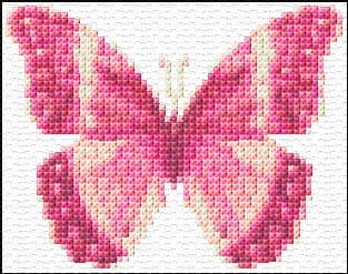 Butterfly free cross-stitch pattern