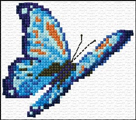 Butterfly free cross-stitch pattern