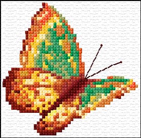 Butterfly free cross-stitch pattern