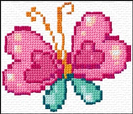 Butterfly free cross-stitch pattern