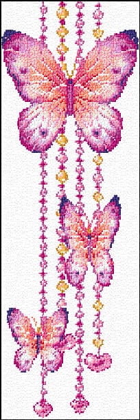 Butterflies free cross-stitch pattern
