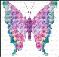 Butterfly free cross-stitch pattern