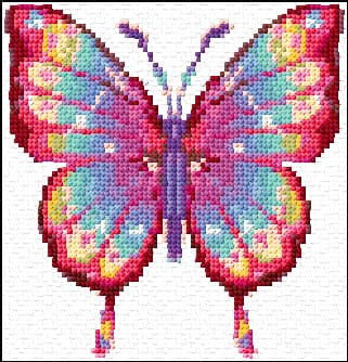 Butterfly free cross-stitch pattern