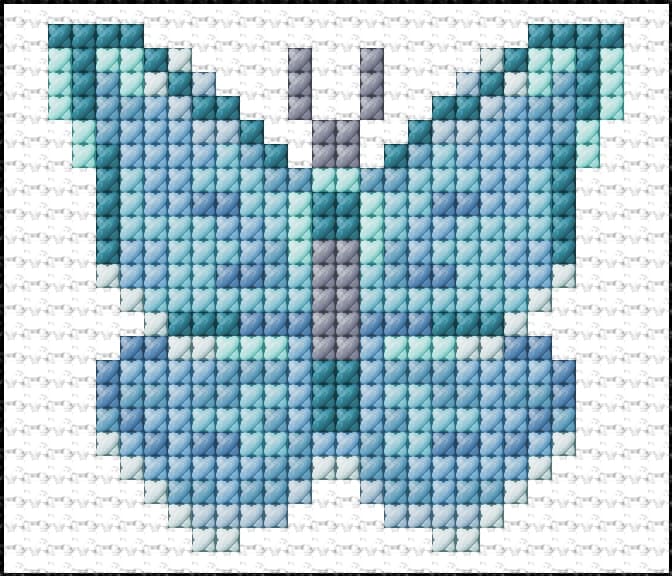 Butterfly free cross-stitch pattern