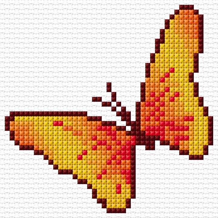 Butterfly free cross-stitch pattern