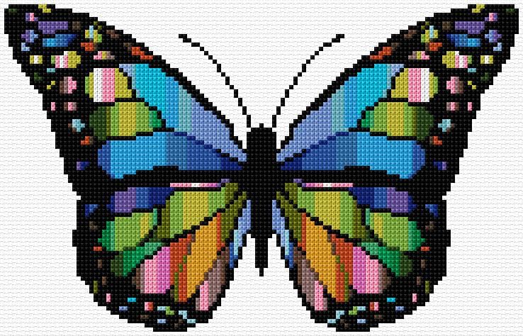 Butterfly free cross-stitch pattern