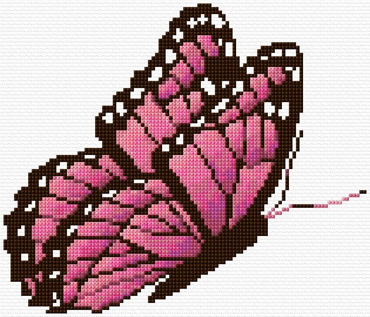 Butterfly free cross-stitch pattern