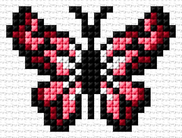 Butterfly free cross-stitch pattern