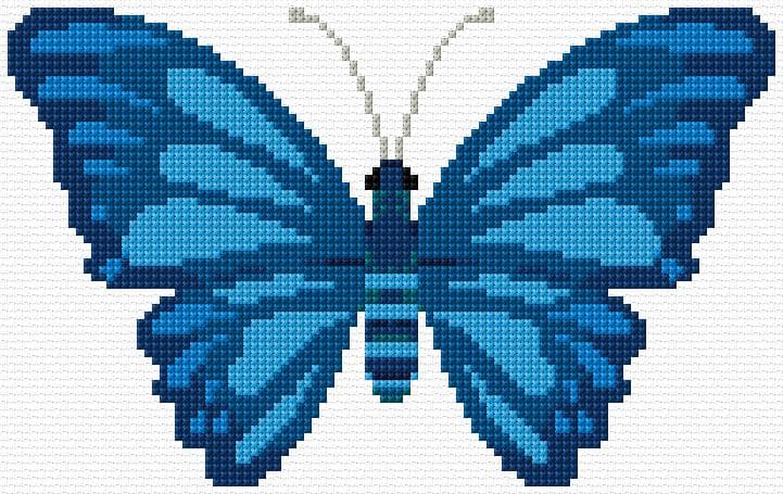 Butterfly free cross-stitch pattern
