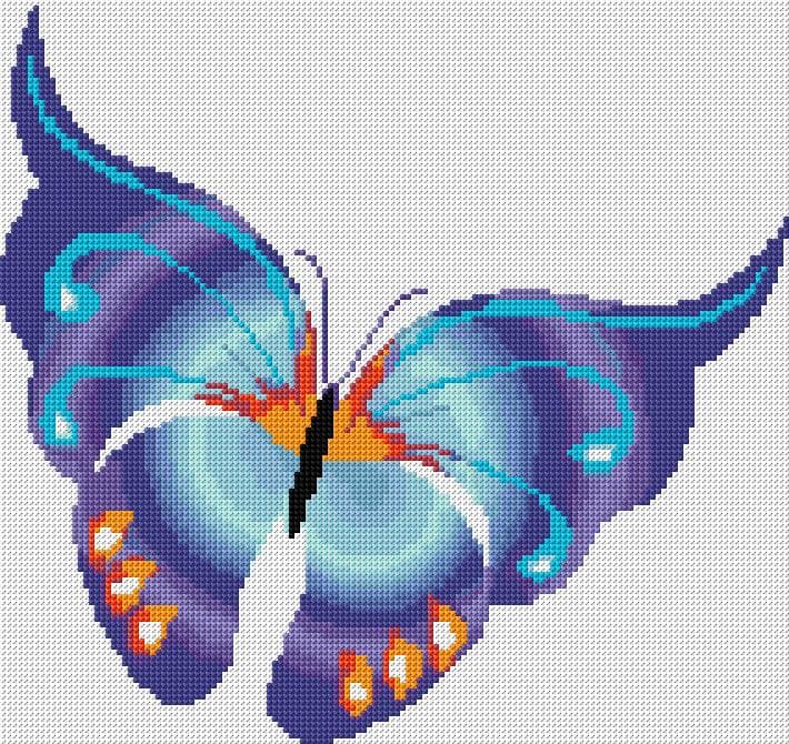 Butterfly free cross-stitch pattern