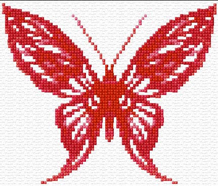 Butterfly free cross-stitch pattern