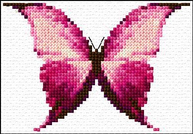 Butterfly free cross-stitch pattern
