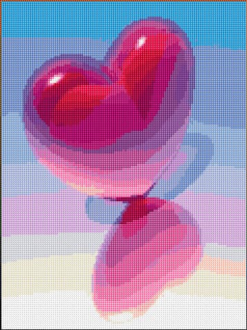 Reflection free cross-stitch pattern