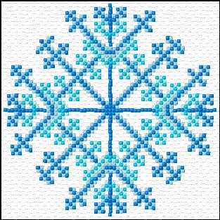 Snoflake free cross-stitch pattern