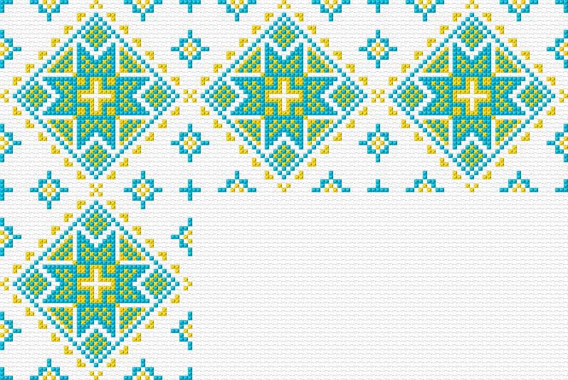Corner free cross-stitch pattern