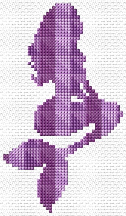 Mermaid free cross-stitch pattern
