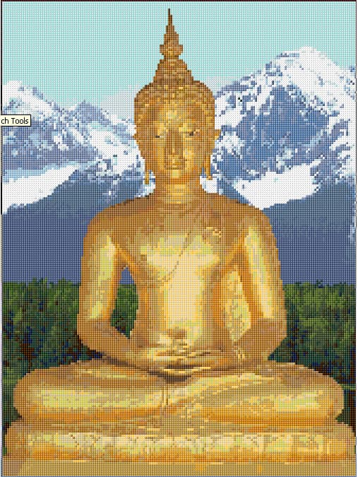 Buddha free cross-stitch pattern