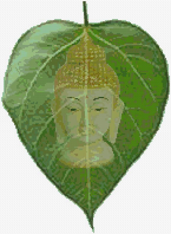 Bo-Tree Leaf free cross-stitch pattern