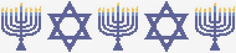 Jewish Border free cross-stitch pattern