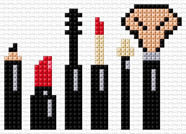 Cosmetics free cross-stitch pattern