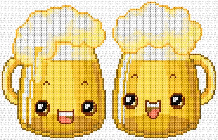 Beer free cross-stitch pattern