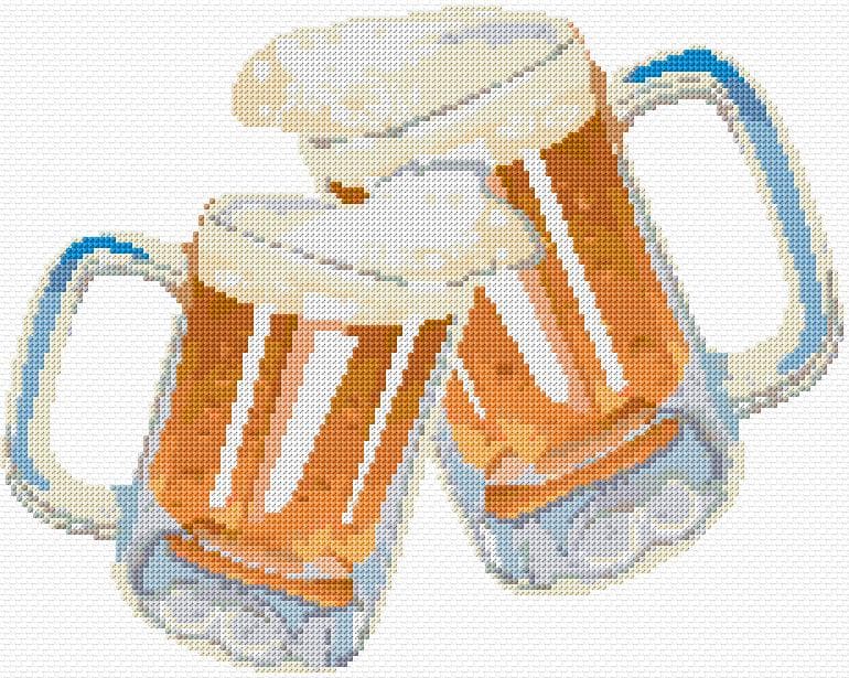 Beer free cross-stitch pattern