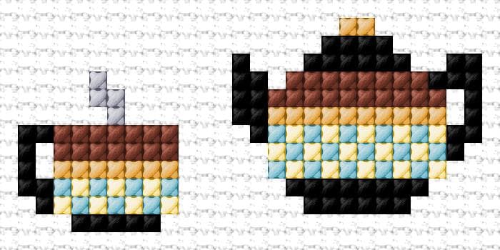 Coffee free cross-stitch pattern
