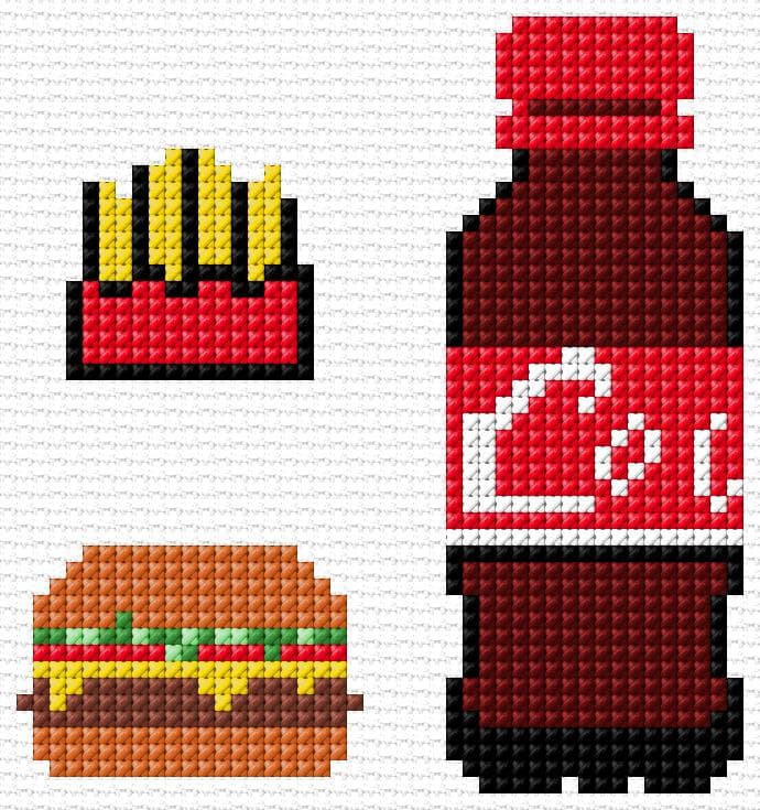 Coca-Cola free cross-stitch pattern
