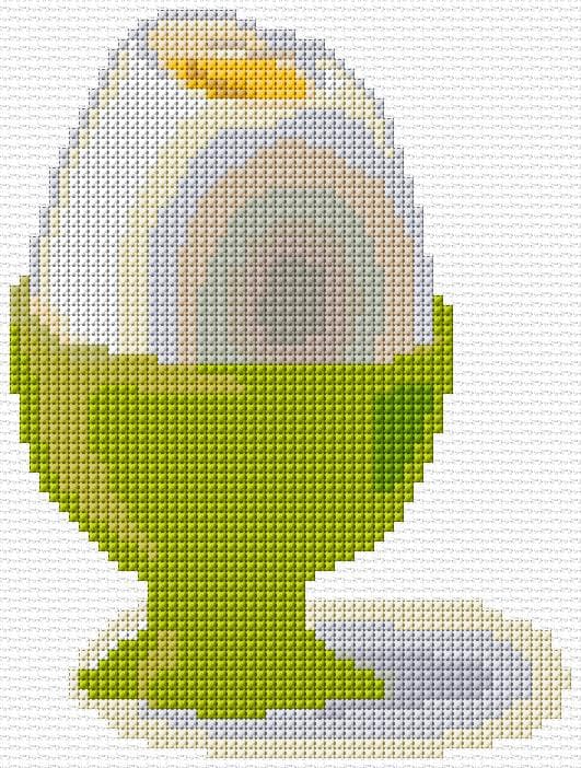 Boiled Egg free cross-stitch pattern