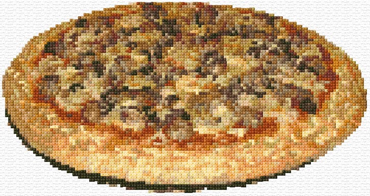 Pizza free cross-stitch pattern